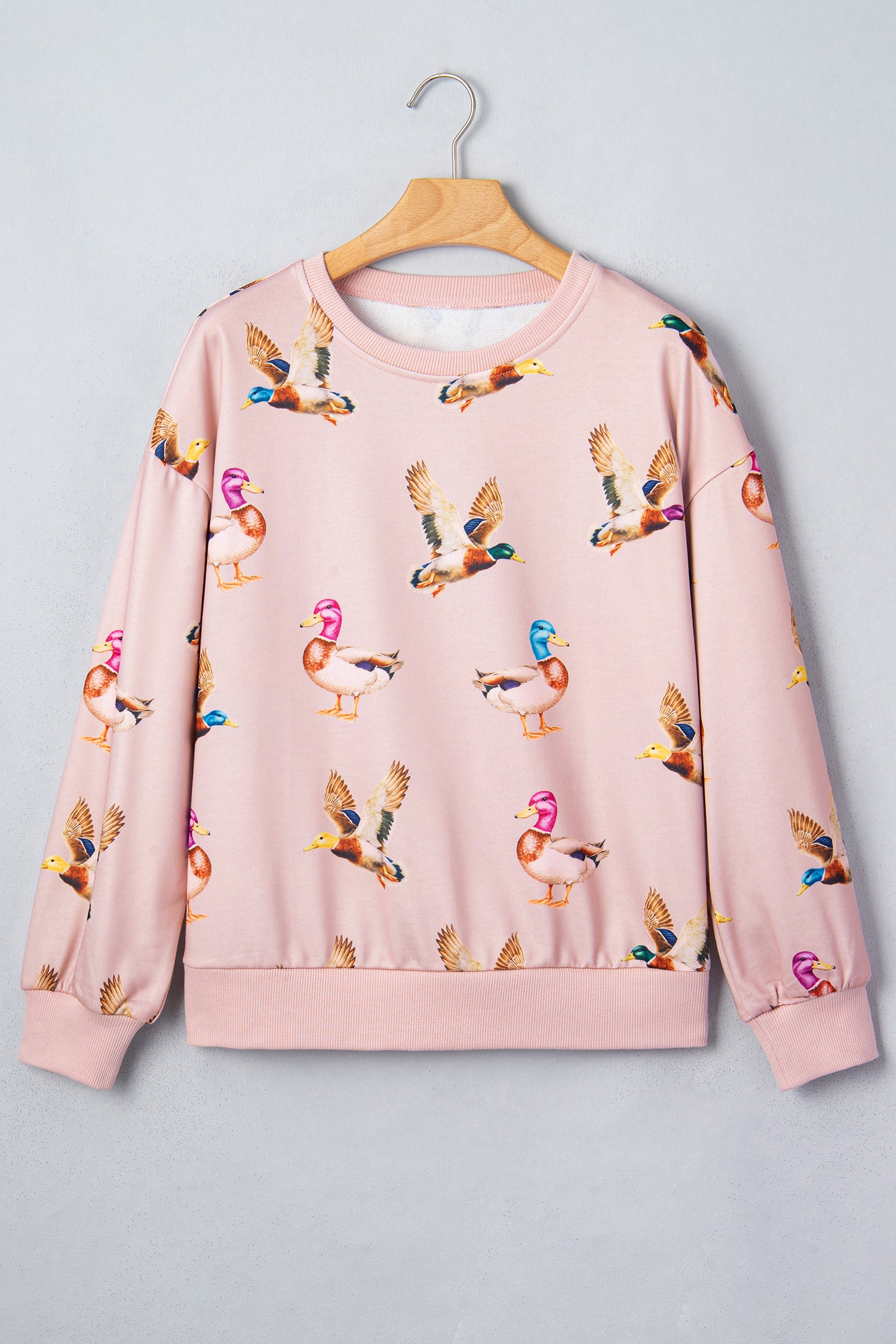 Western Print Drop Shoulder Long Sleeve Sweatshirt – Multicolour