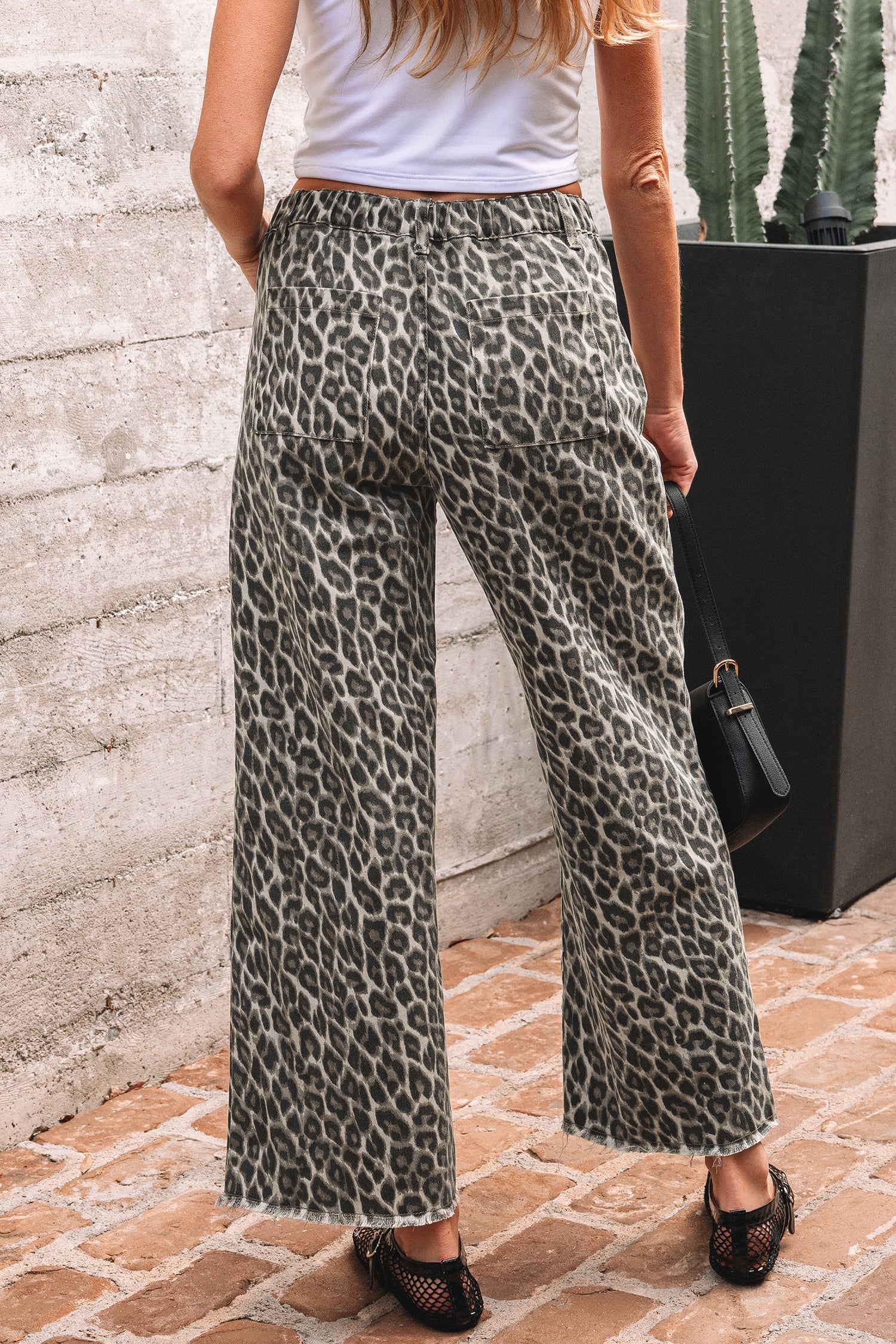 Leopard Straight Loose Leg Jeans - eAura