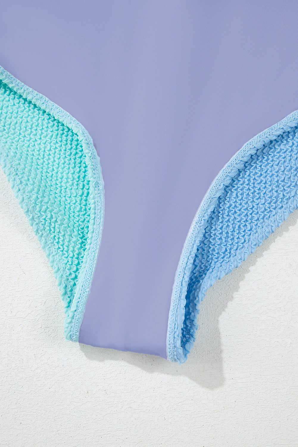 Corded Colorblock Square Neck High Waist Bikini Set