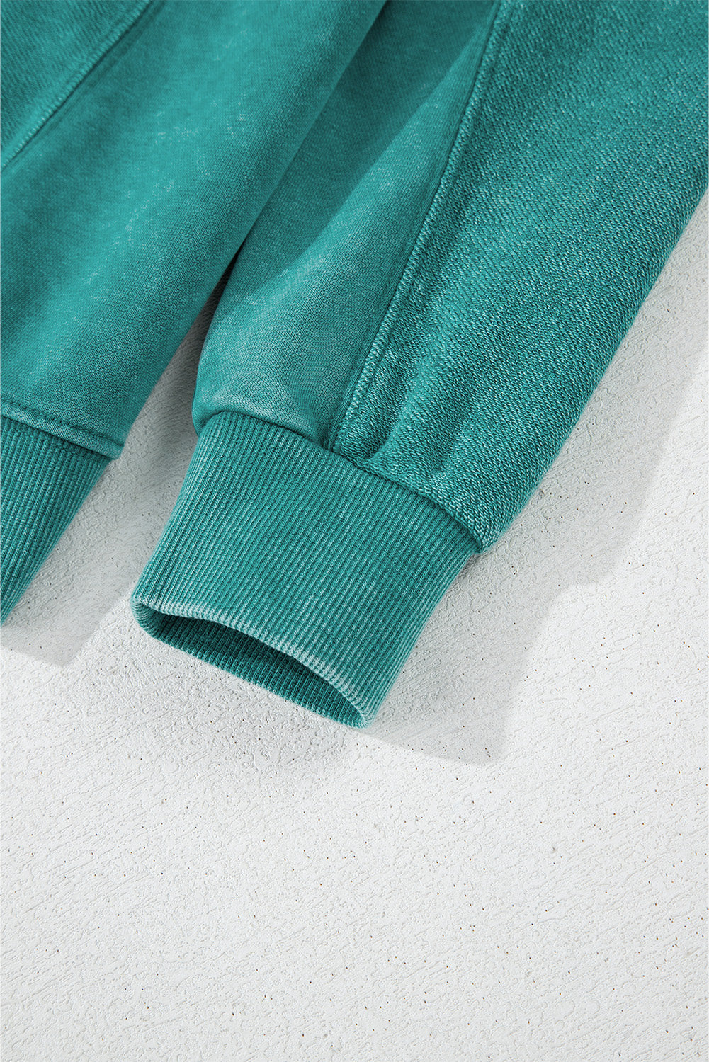Skobeloff Solid Colour Notched Neck Drop Shoulder Sweatshirt eAura