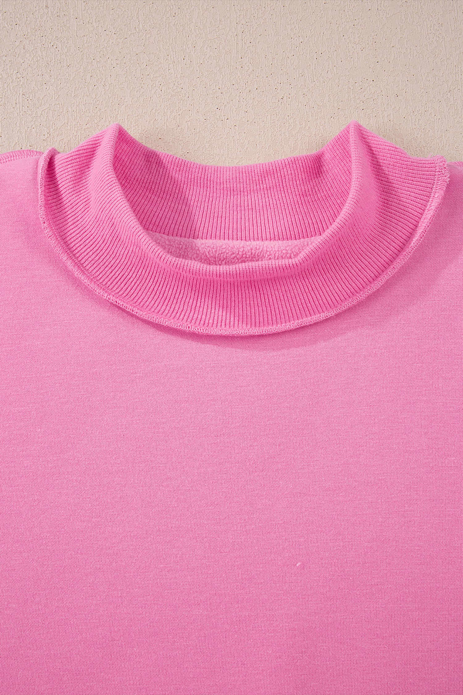 Carrot Oversize Drop Shoulder Reversible Mock Neck Sweatshirt – Orange