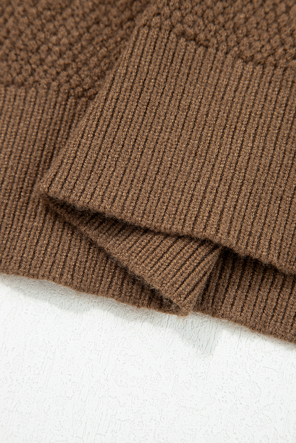 Colour Block Knit Striped Sleeve Detail Casual Sweater eAura