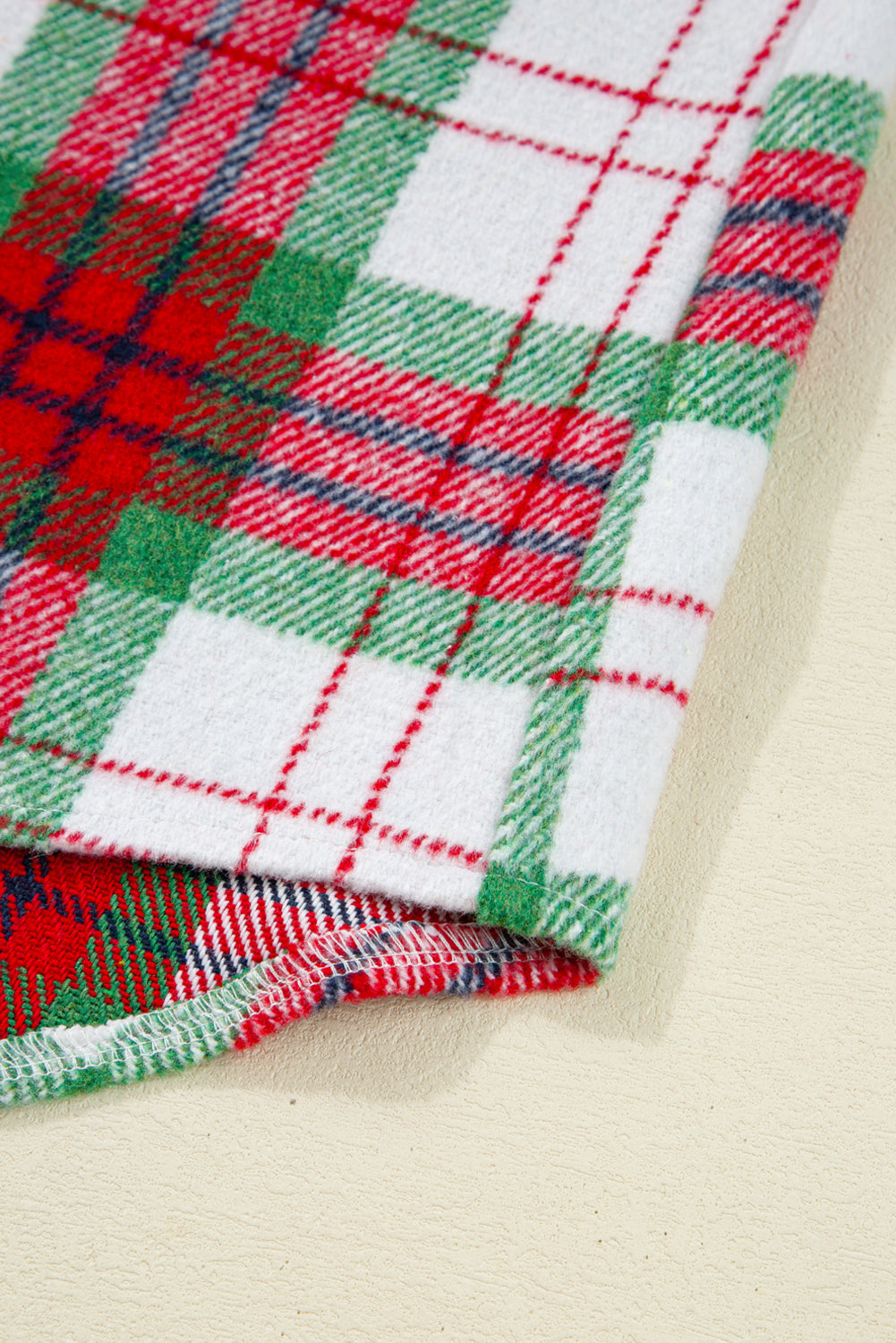 Red Plaid Casual Flannel Shacket eAura