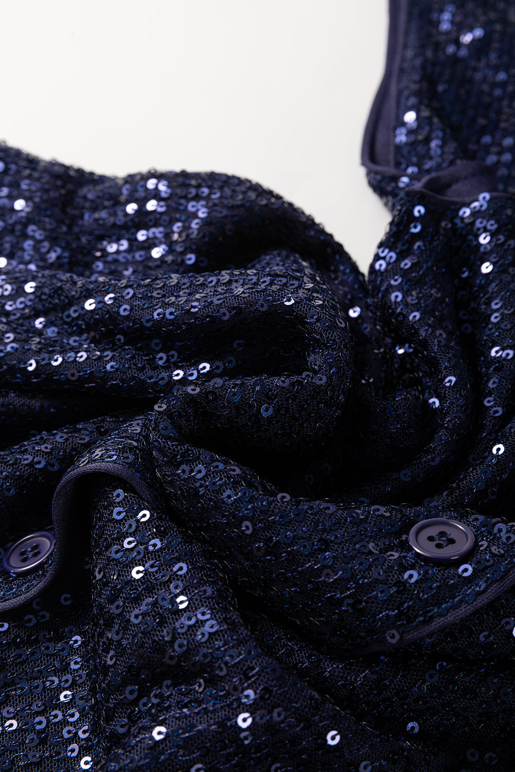 Sequinned Deep V-Neck Buttoned Tank Top - eAura