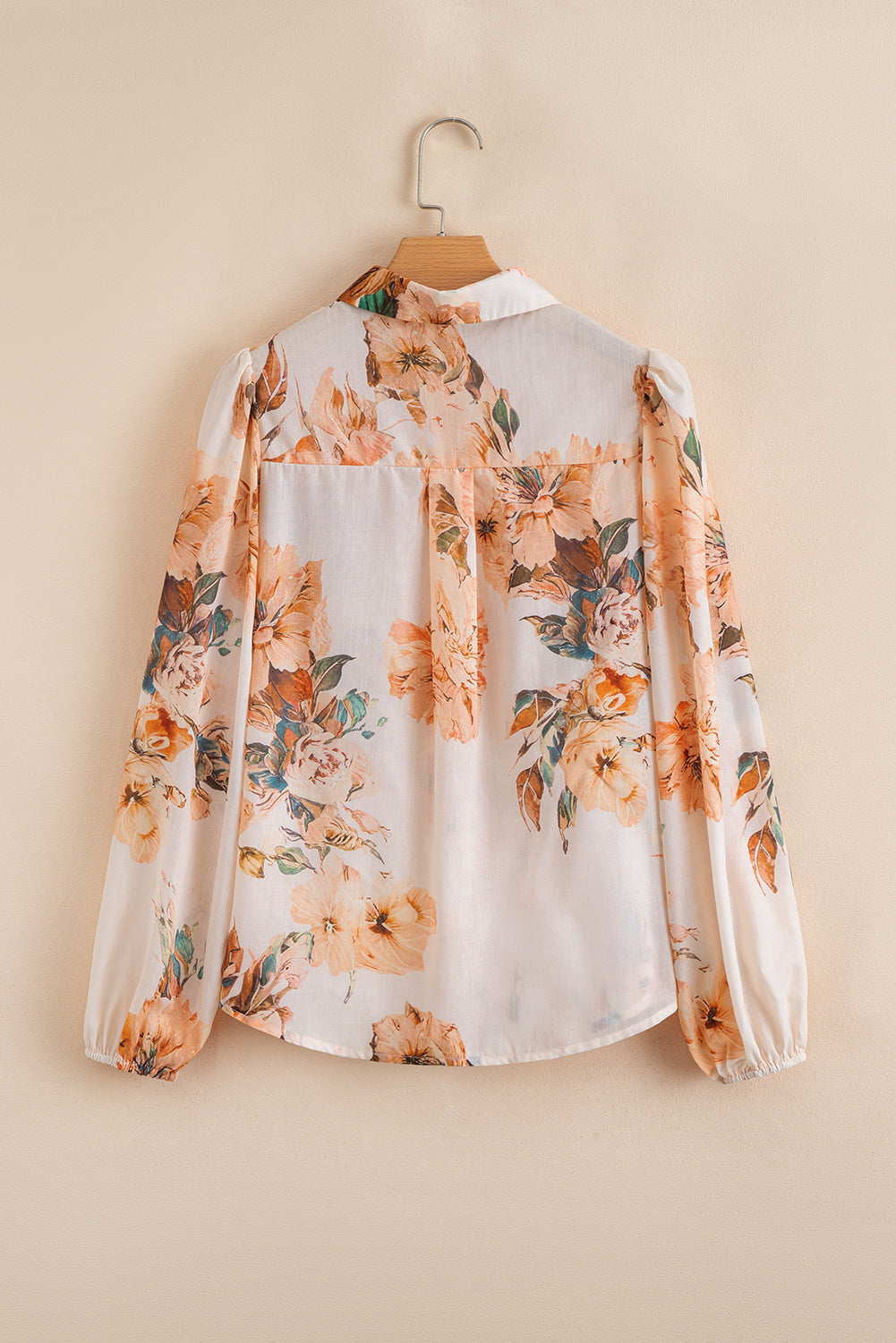 Floral Puff Sleeve Lightweight Shirt - eAura