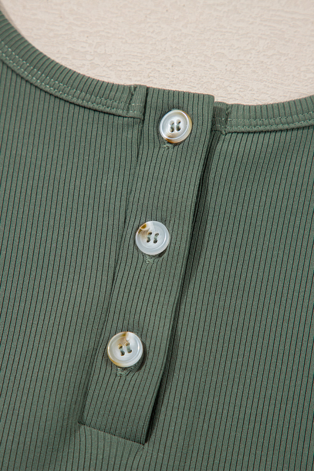 Vineyard Green Buttoned Drawstring Waist Sleeveless Wide Leg Jumpsuit eAura