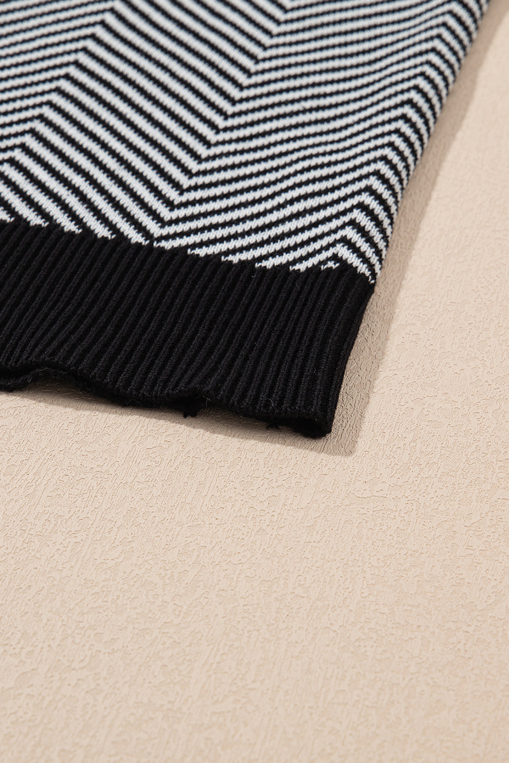 Brown Stripe Buttoned Front V Neck Herringbone Cardigan Dear-Lover Dropshipping