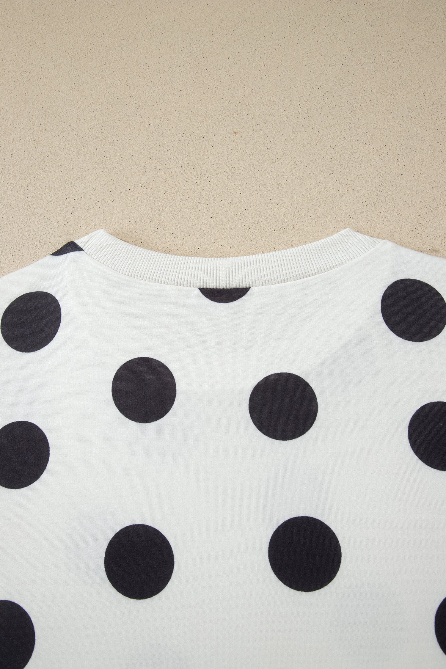 Polka Dot Short Sleeve Top Casual Skort 2pcs Outfit – White