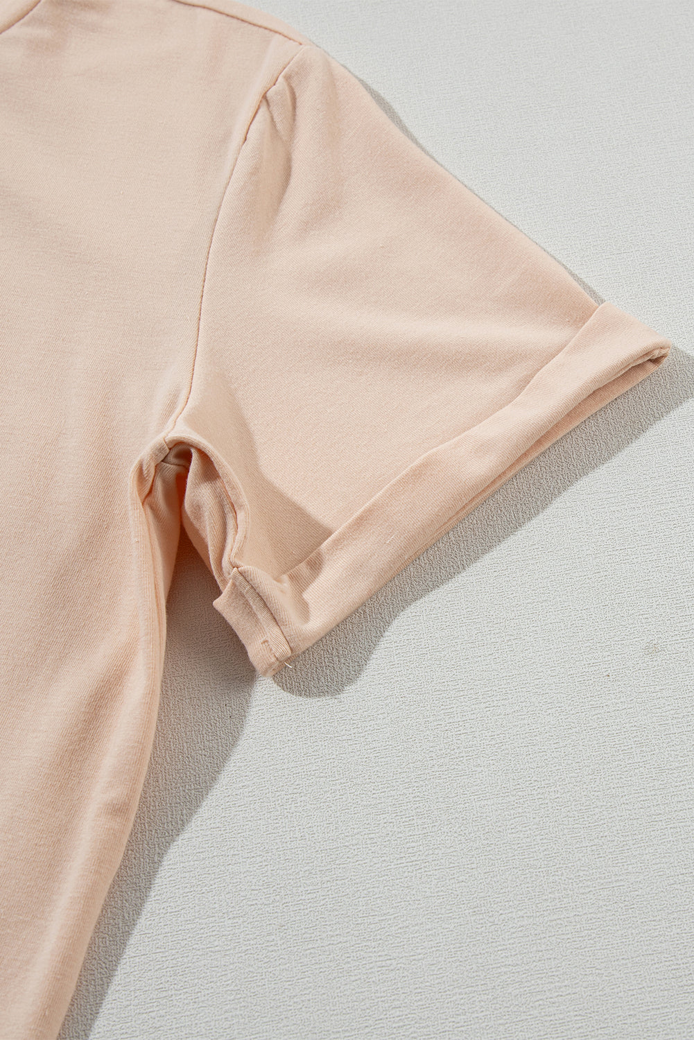Casual Plain Crew Neck Tee T-Shirt