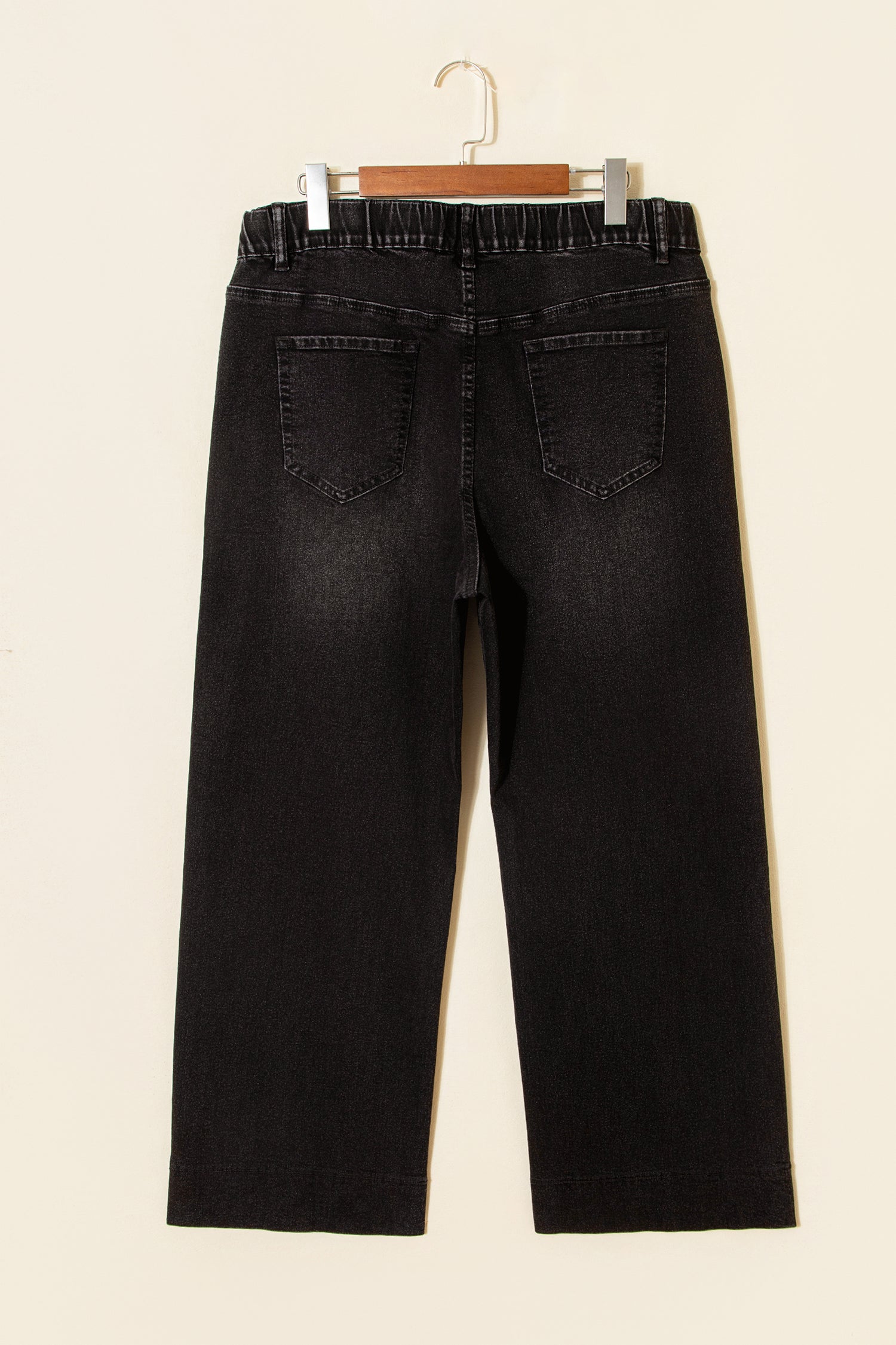 Acid Wash Contrast Lace-up Plus Size Jeans