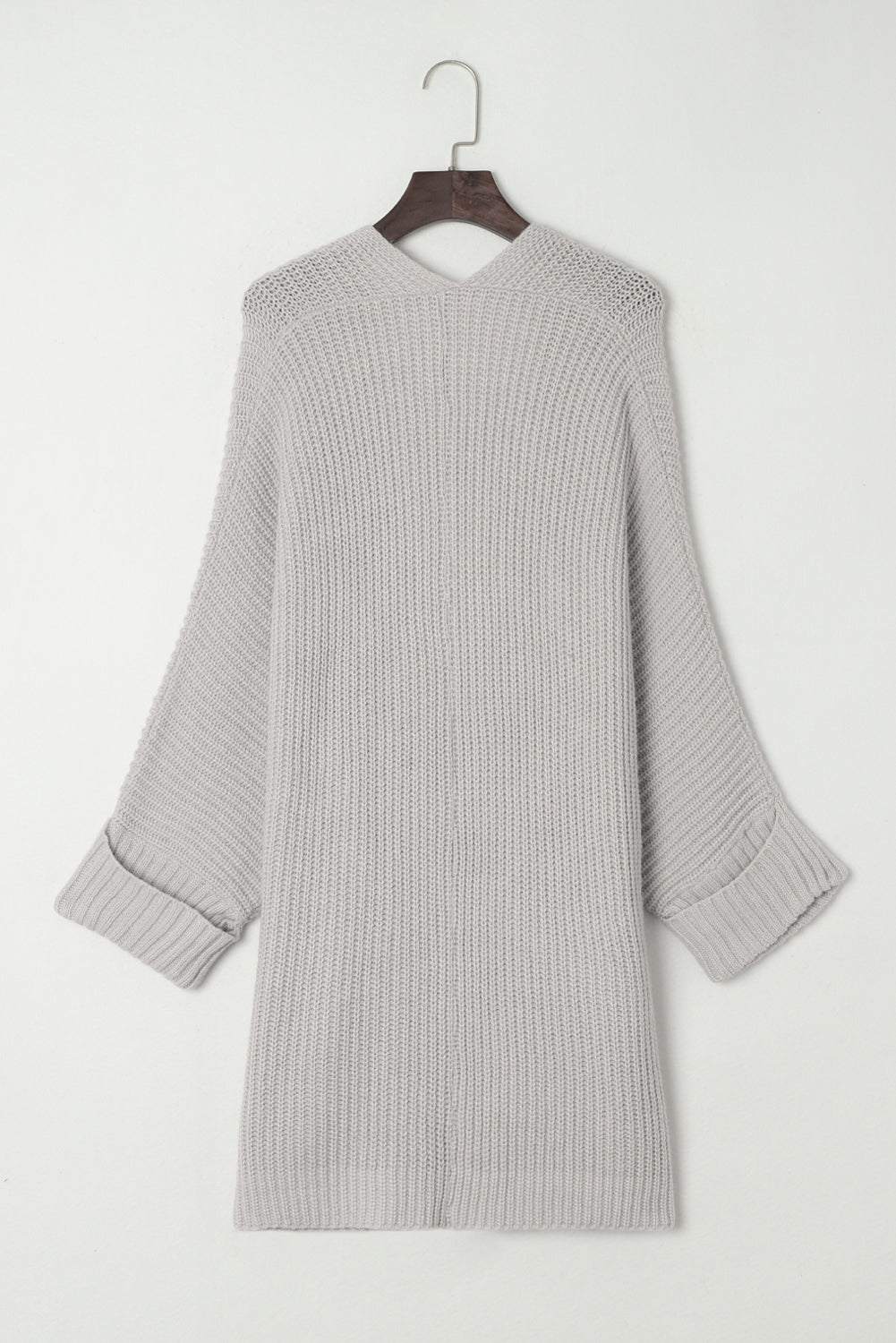 Pink Oversized Fold Over Sleeve Open Front Cardigan eAura