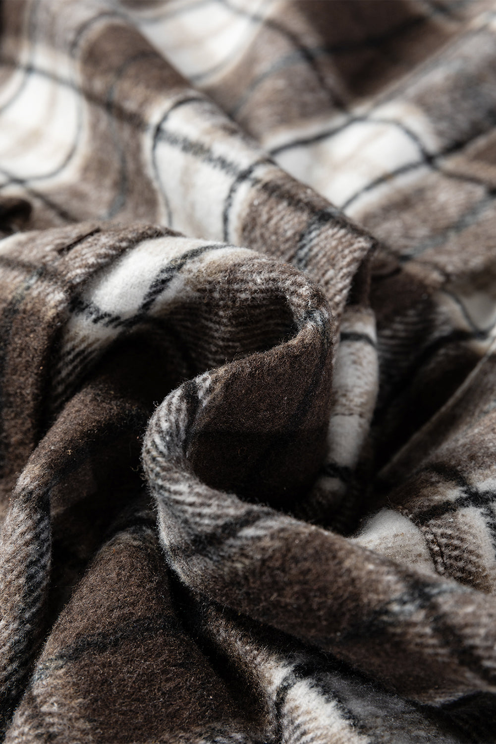 Flannel Plaid Single Chest Pocket Boyfriend Shacket - eAura