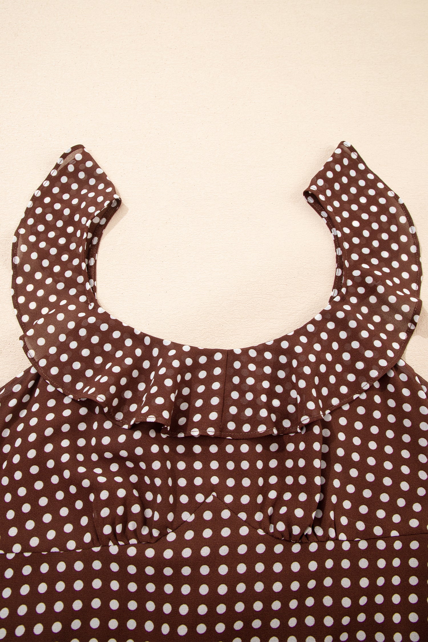 Polka Dot Print Backless Ruffled Tiered Maxi Dress