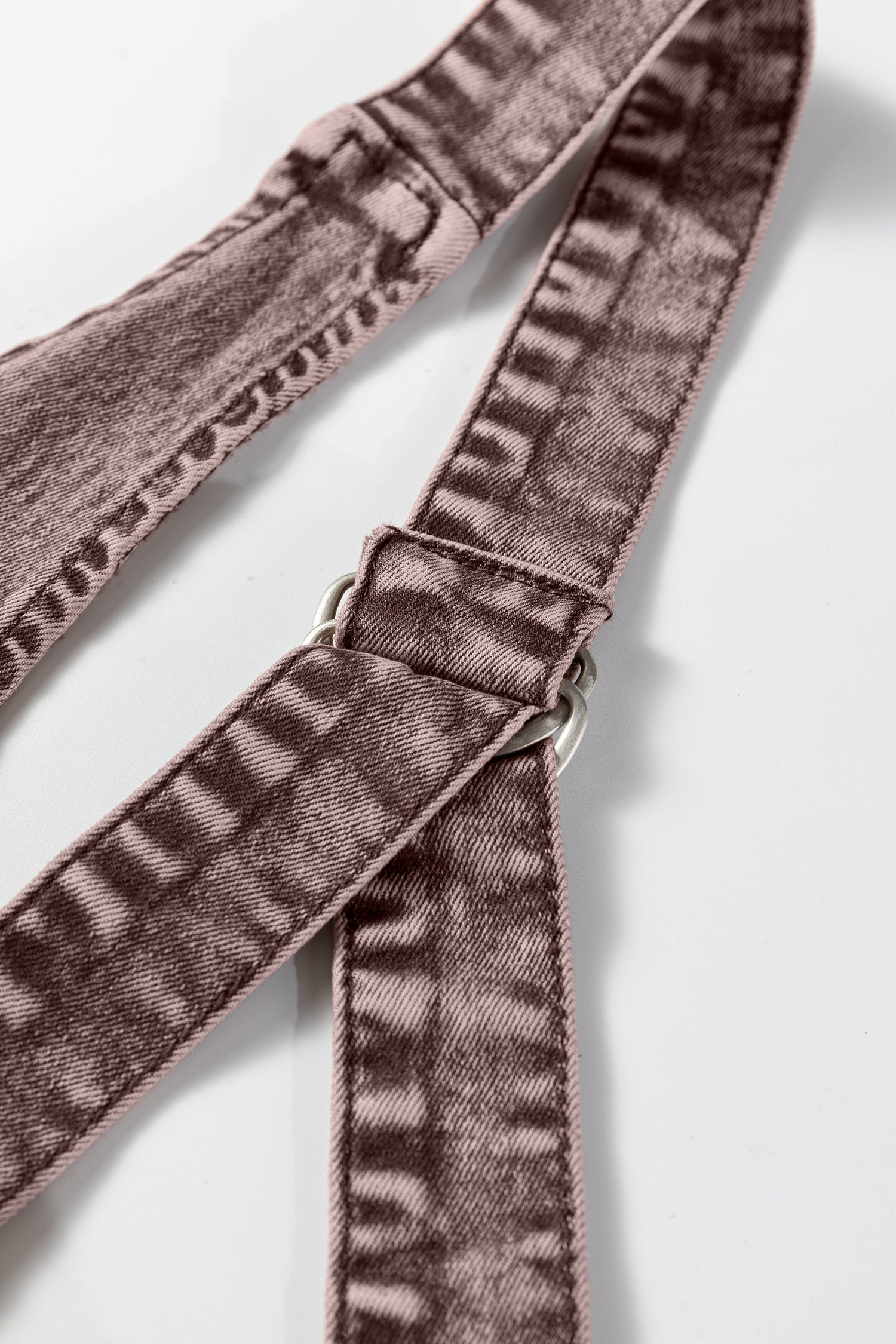 Washed Denim V-Neck Suspender Mini Dress - eAura