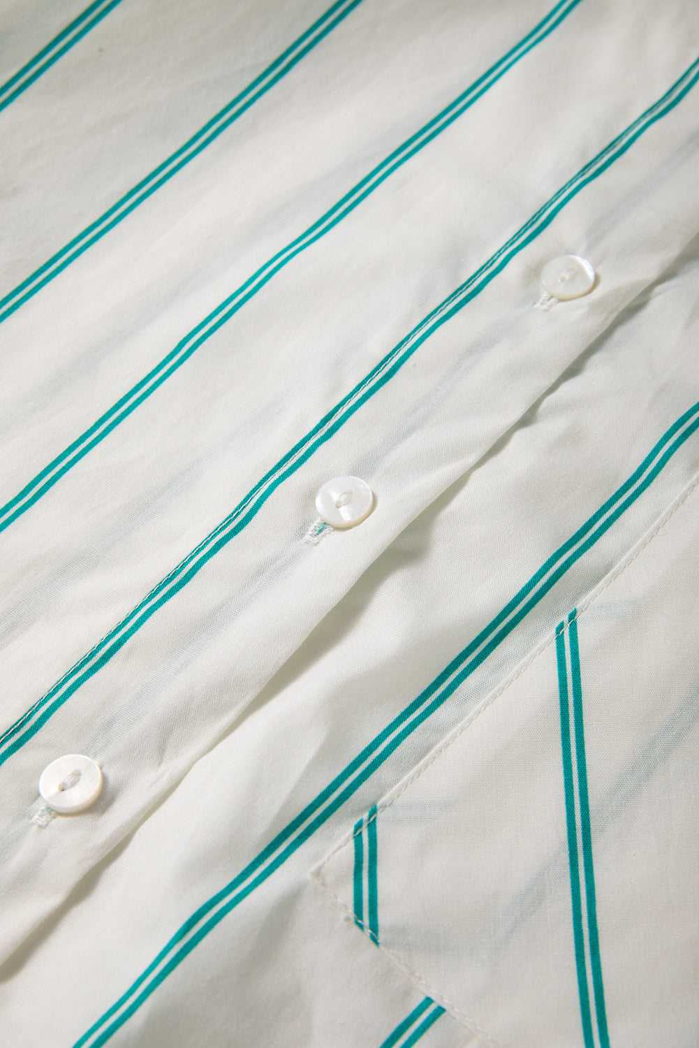 Mint Green St Patricks Striped Wide Short Sleeve Shift Mini Shirt Dress eAura