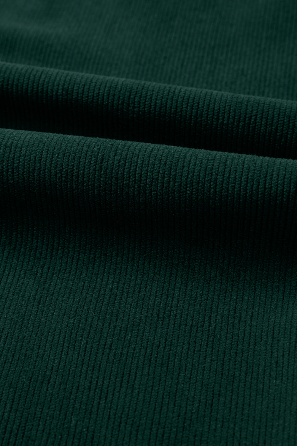 Green Corduroy V-Neck Patched Pocket Sleeveless Jumpsuit