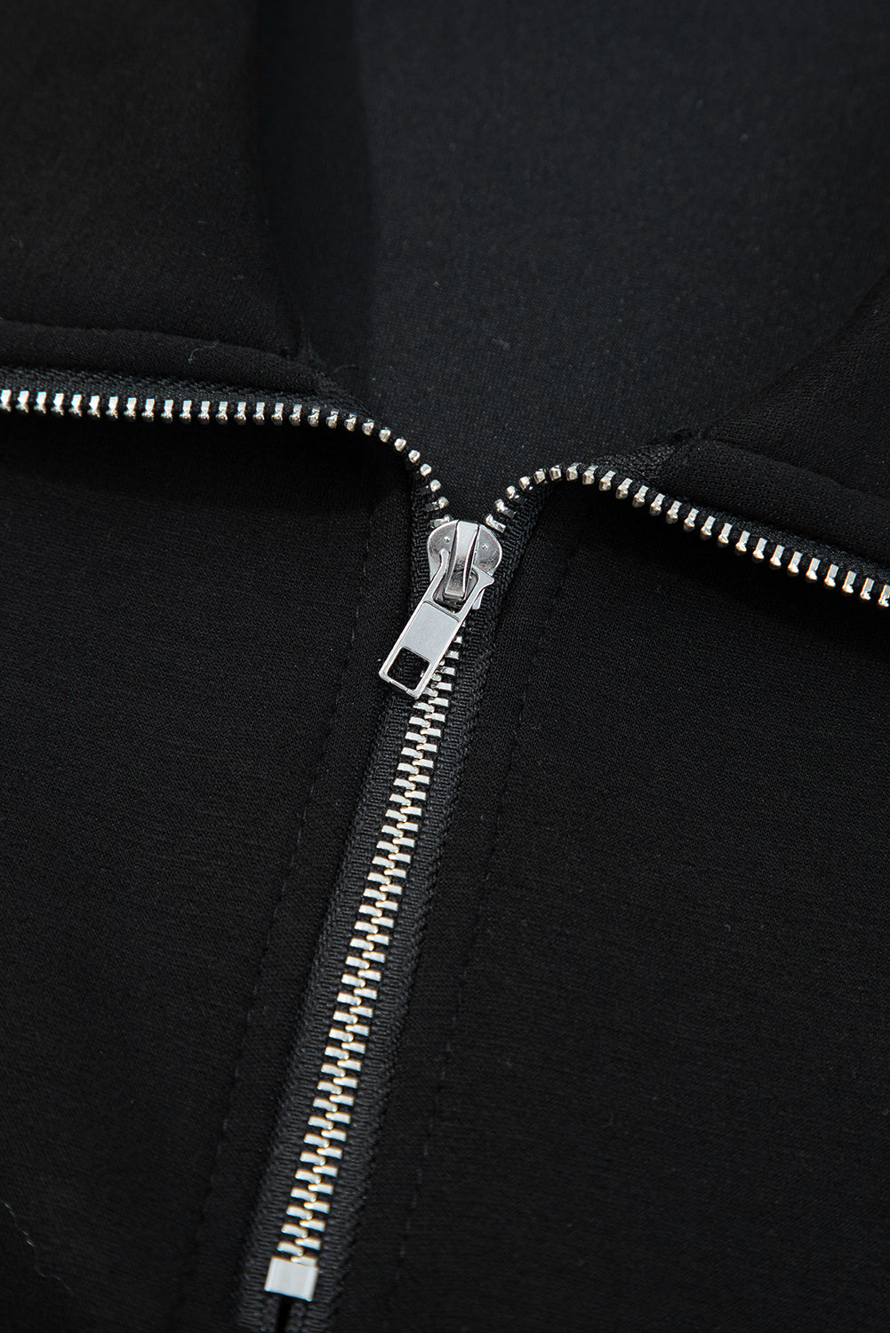 Zip Collar Long Sleeve Top and Drawstring Trousers Co-ord Set - eAura