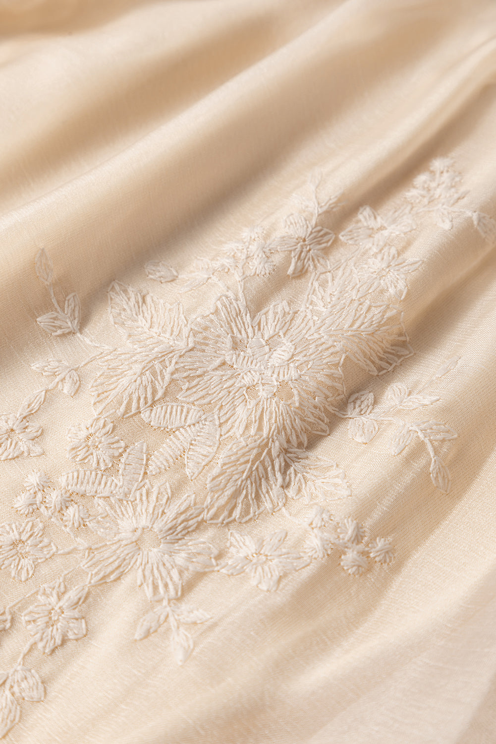 Embroidered Mesh Overlay Flowy Maxi Skirt - eAura