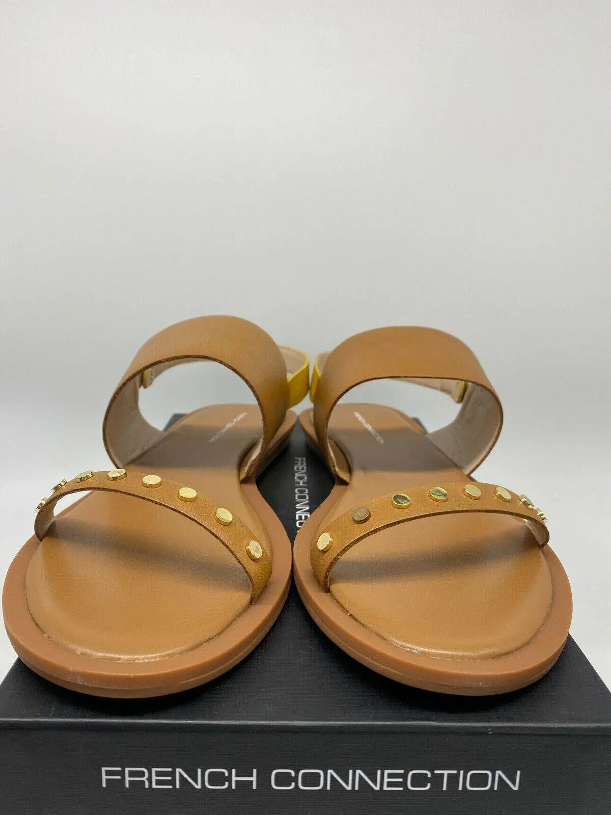 French Connection Leather Flat Strappy Sandals RRP £75 Sizes: 4 5 6 - BB Fashion Outlet