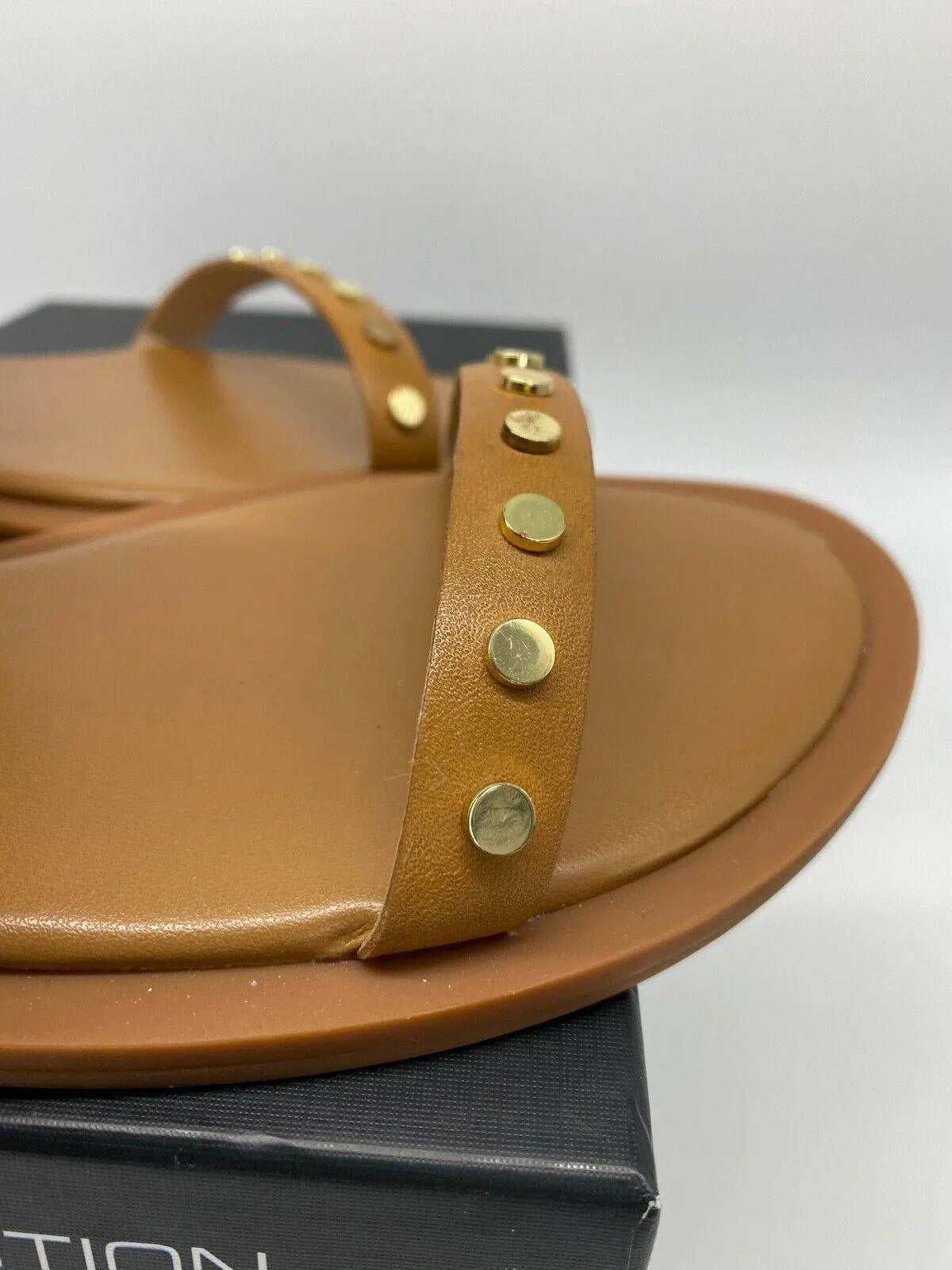 French Connection Leather Flat Strappy Sandals RRP £75 Sizes: 4 5 6 - BB Fashion Outlet