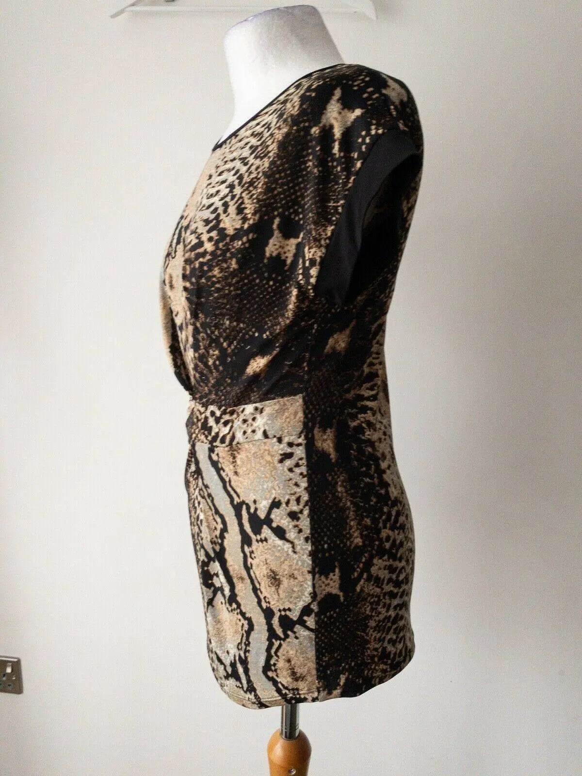 George Animal Print Top Ruched Size 10 / 12 - BB Fashion Outlet