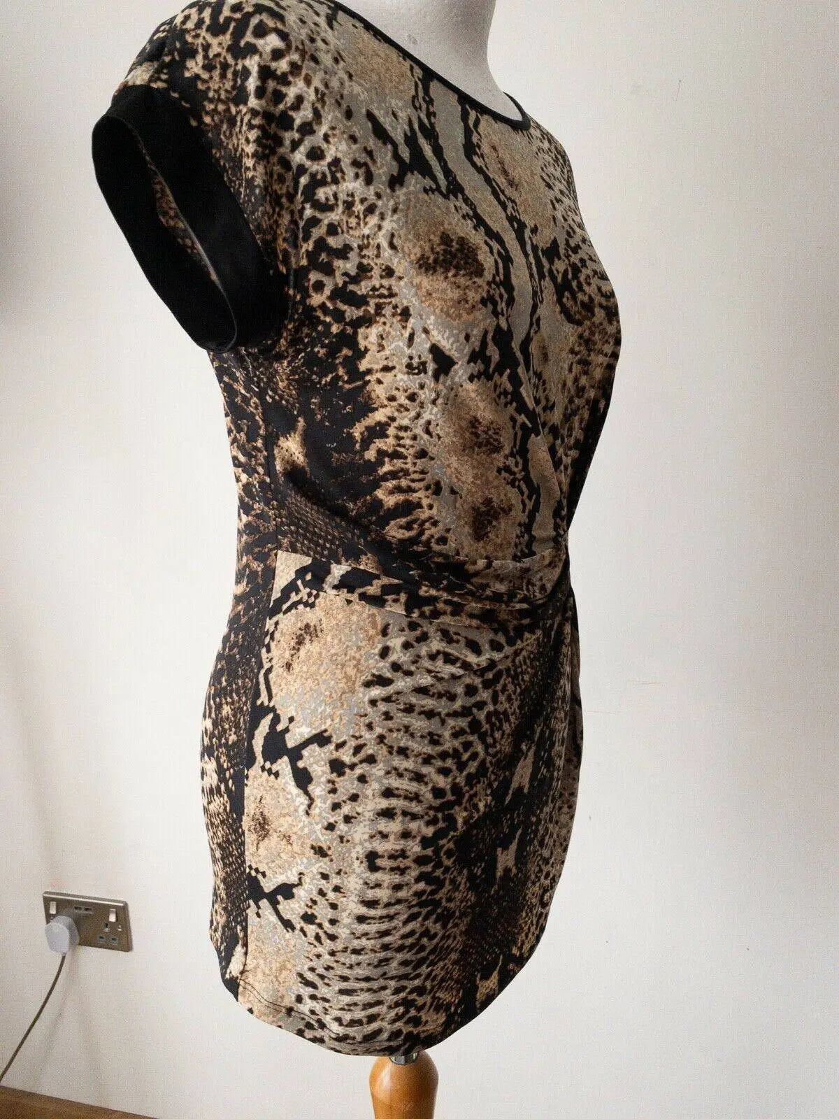 George Animal Print Top Ruched Size 10 / 12 - BB Fashion Outlet