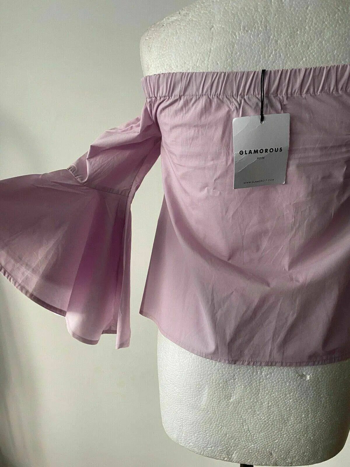 Glamorous Petite Pink Off the Shoulder Top Size 10 / 38 EUR - BB Fashion Outlet