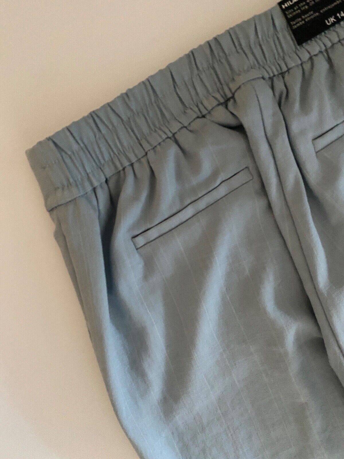 Hilary Radley Light Blue Pull-On Trousers Elasticated Waist L26" 10 12 14 16 18 - BB Fashion Outlet