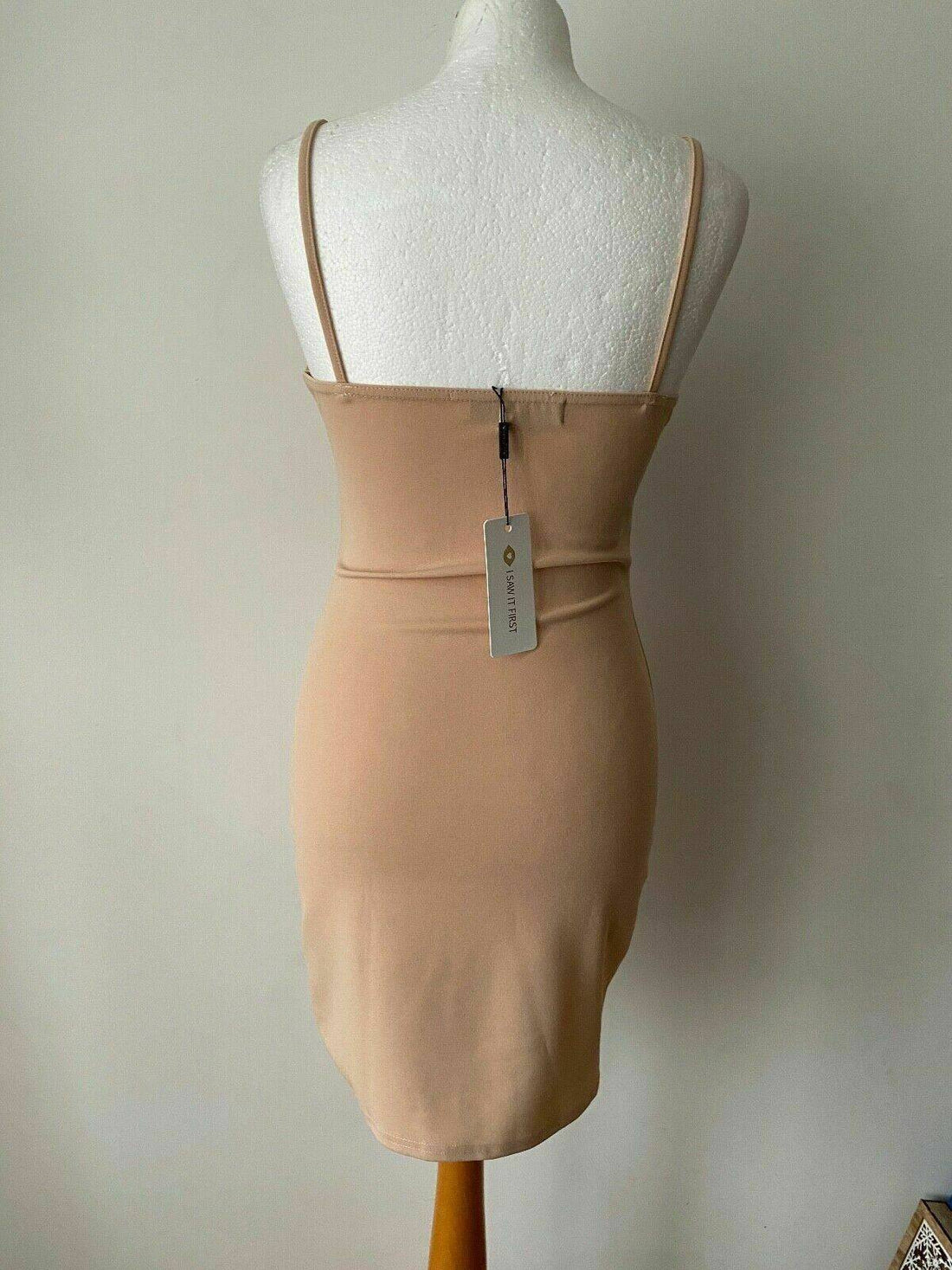 I SAW IT FIRST Nude Binding Detail Strappy Bodycon Dress Size 10 - Beagle Boutique Fashion Outlet