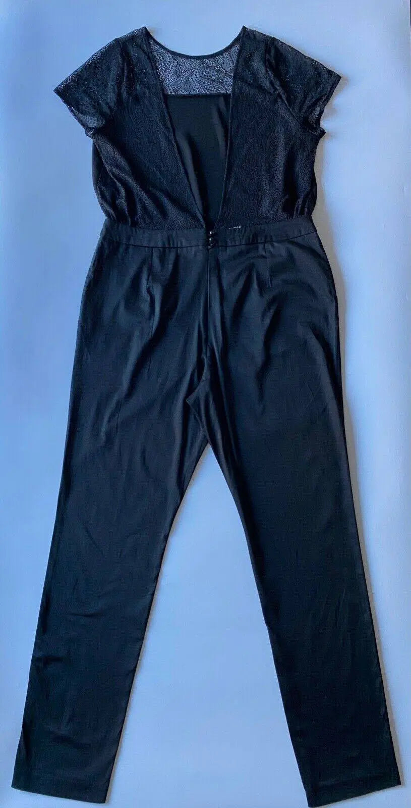 Mademoiselle R La Redoute Black Jumpsuit Open Back Size 18 UK - BB Fashion Outlet