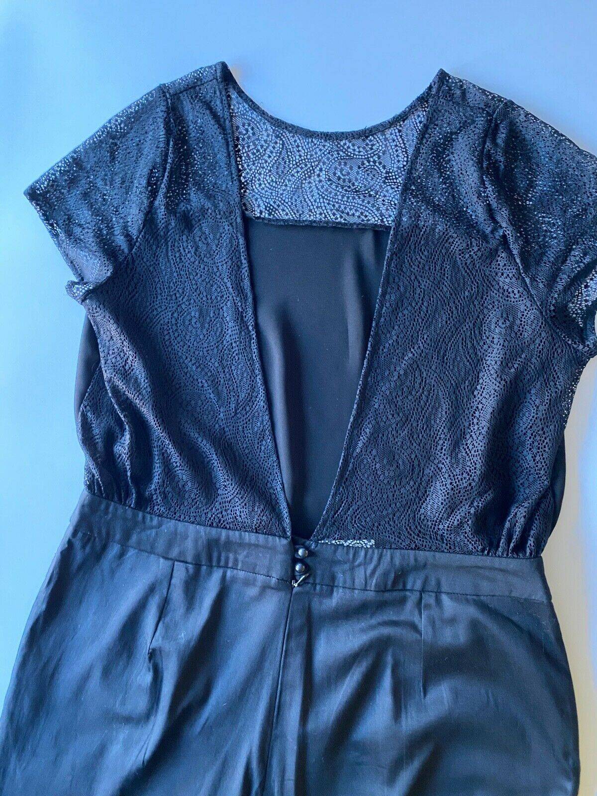 Mademoiselle R La Redoute Black Jumpsuit Open Back Size 18 UK - BB Fashion Outlet