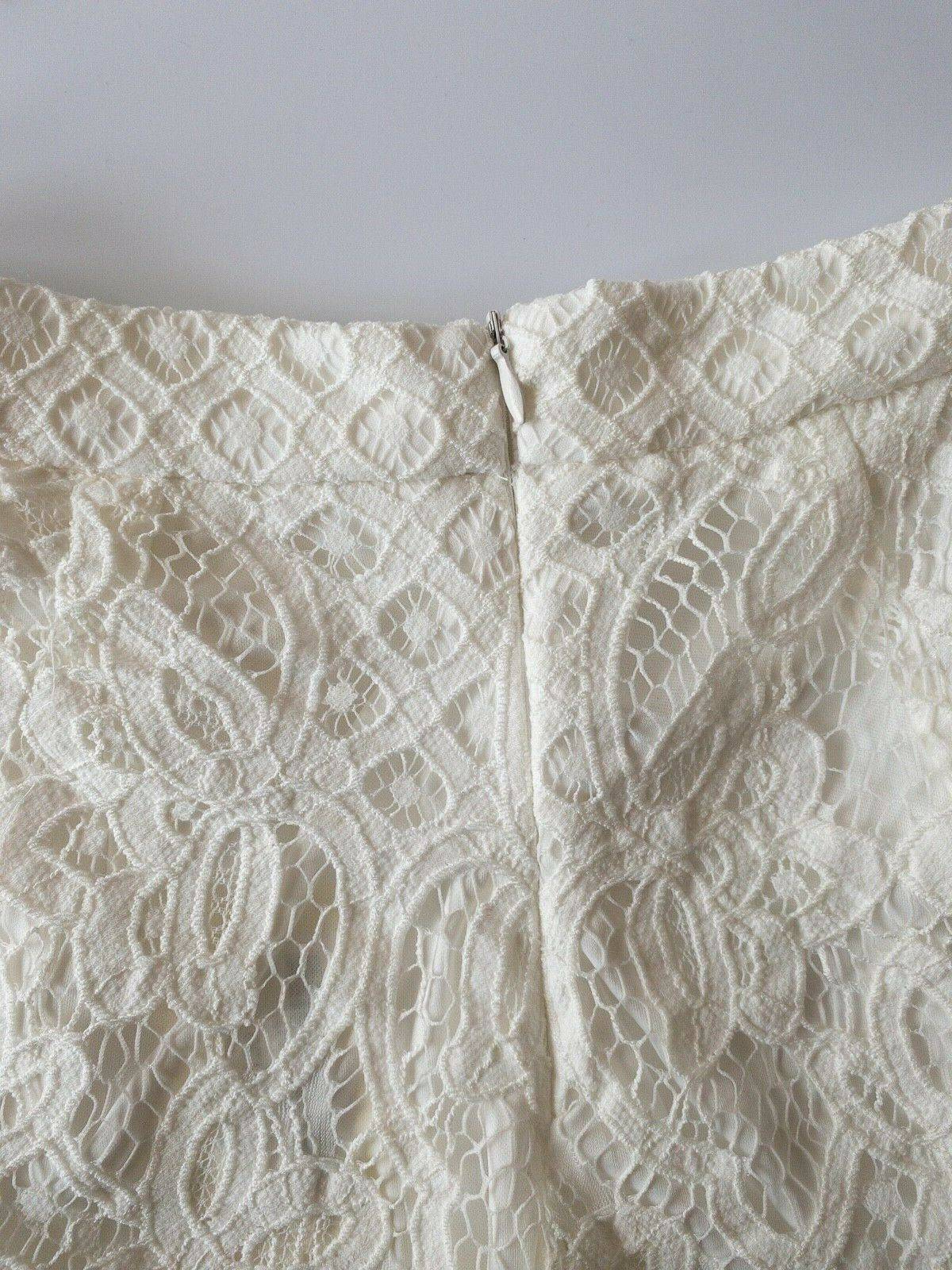 Love & Other Things White Crochet Layered Shorts Size 10 UK - BB Fashion Outlet