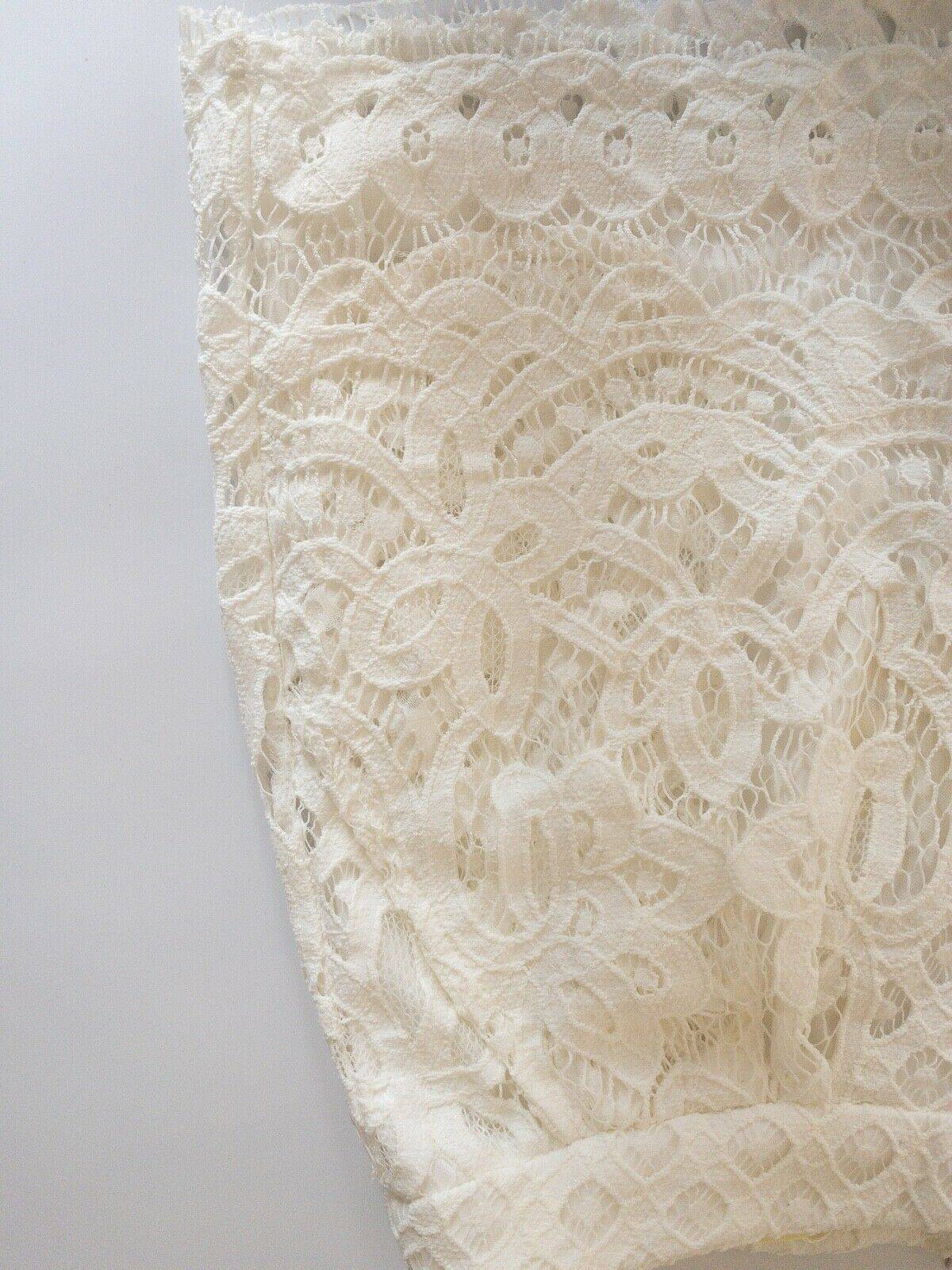 Love & Other Things White Crochet Layered Shorts Size 10 UK - BB Fashion Outlet