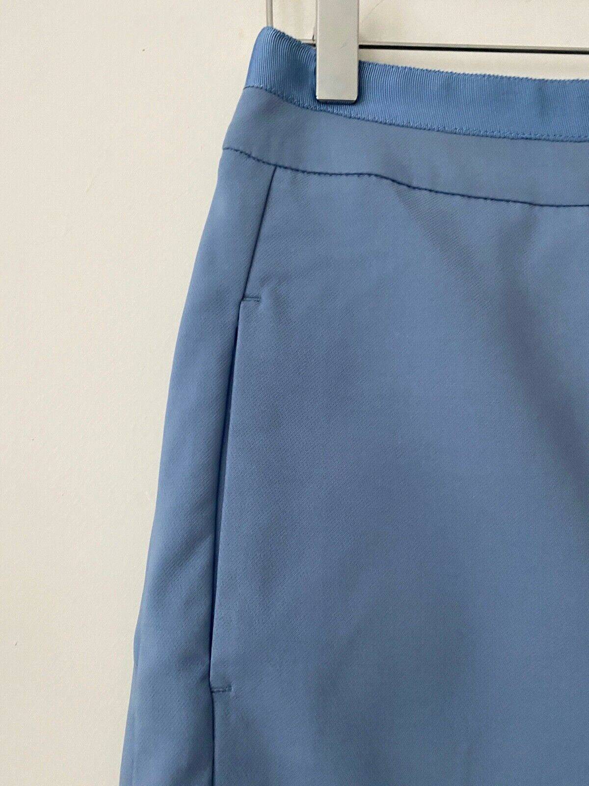Per Una M&S Azure Blue Pencil Skirt Front Slit Button Detail Sizes 8 12 16 22 - BB Fashion Outlet