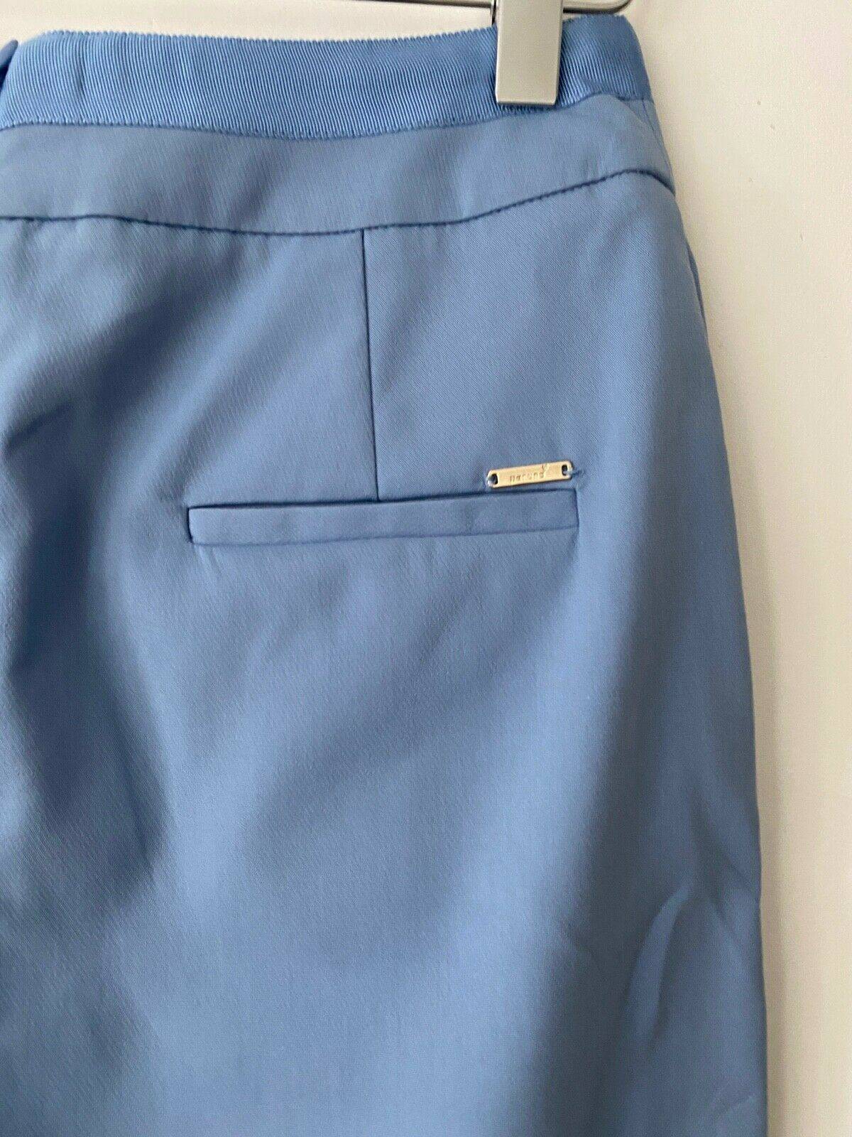 Per Una M&S Azure Blue Pencil Skirt Front Slit Button Detail Sizes 8 12 16 22 - BB Fashion Outlet