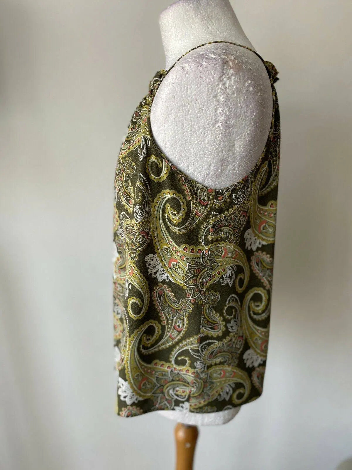 matalan Green Paisley Halter Cami Top Sizes 6, 8, 12 - BB Fashion Outlet