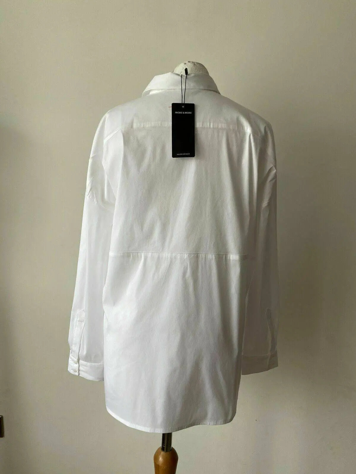 More & More White Shirt Long Sleeve Collared Wide Fit Shirt Size 10 - BB Fashion Outlet
