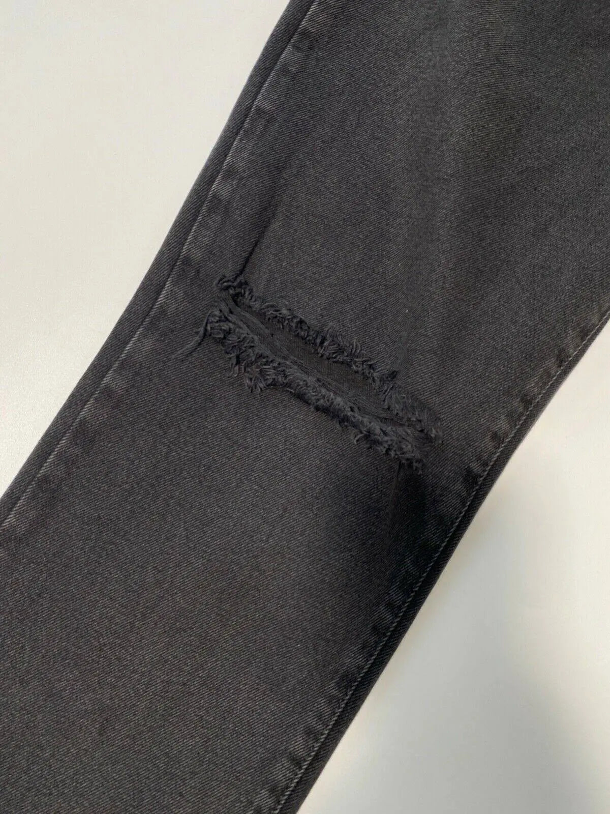 NA-kd Washed Black Destroyed Straight Denim Jeans Size 10 / 38 - Beagle Boutique Fashion Outlet