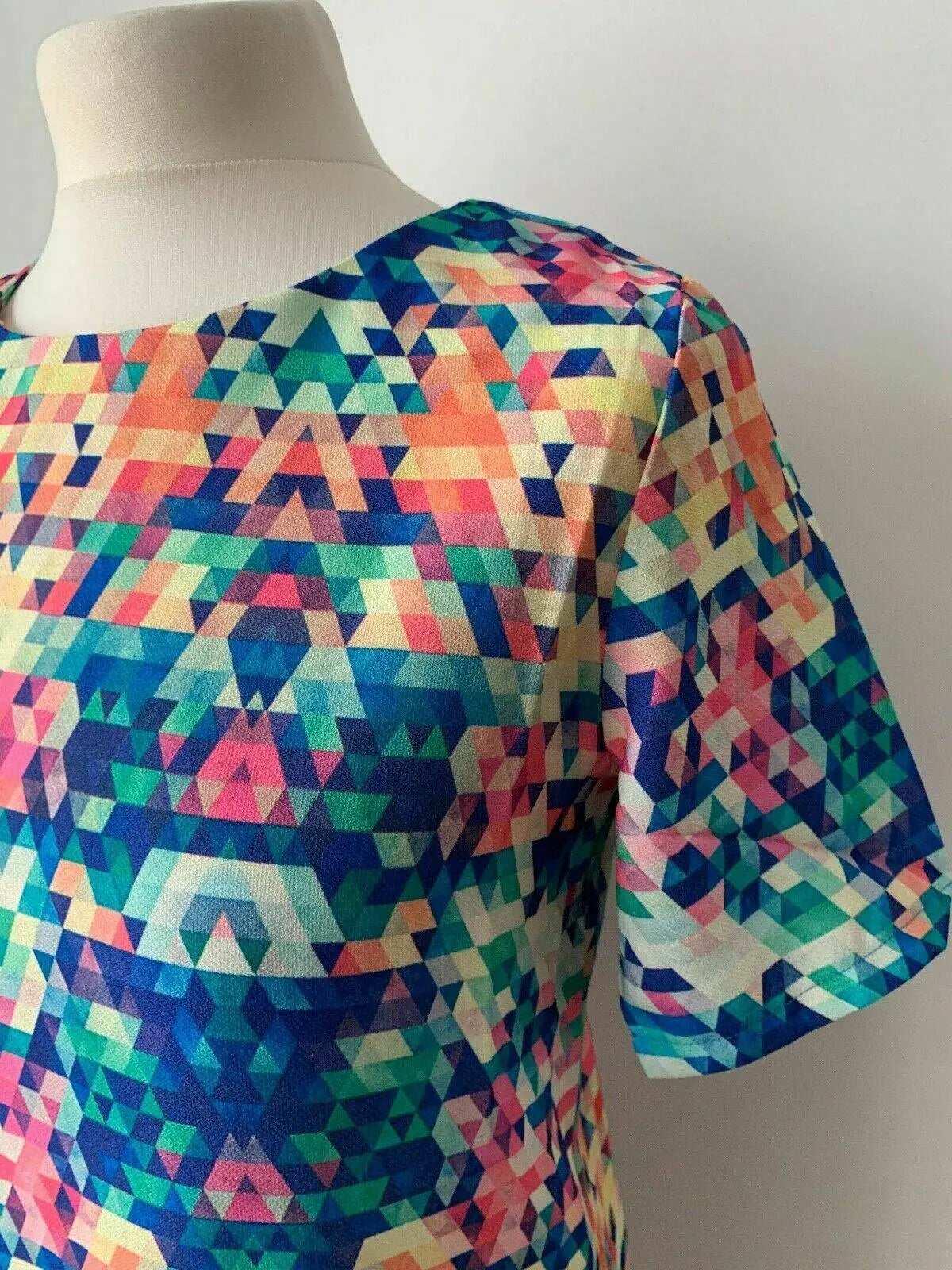 New Look Cameo Rose Shift Dress Geometric Bright Colourful Size 8 & 12 available - BB Fashion Outlet