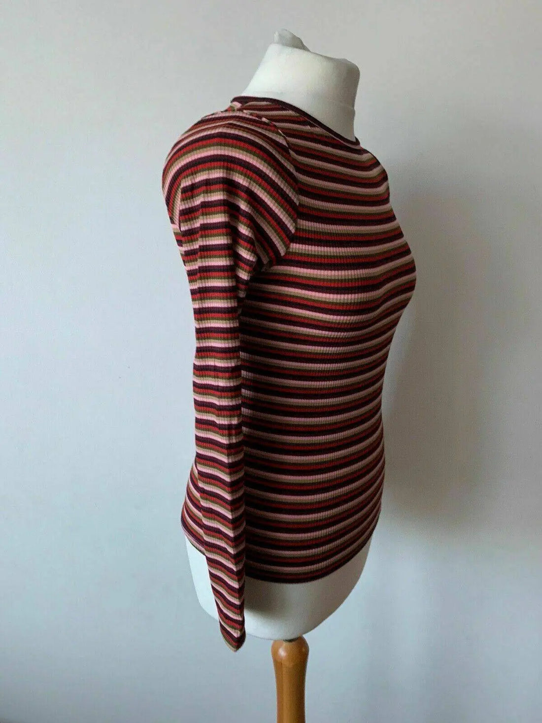 New Look Multi Stripe Rib Long Sleeve Top Jumper Sizes: 8, 12, 14, 16, 18 - BB Fashion Outlet