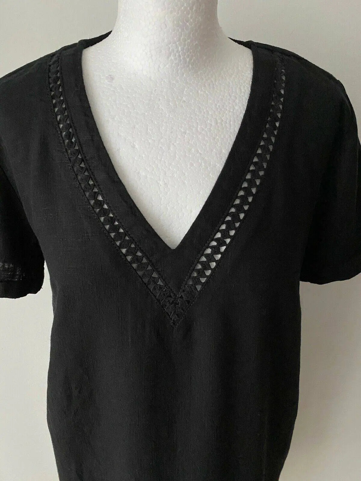 Next Linen Blend Collection Black Shift Dress Sizes 6, 8, 10, 12 - Beagle Boutique Fashion Outlet