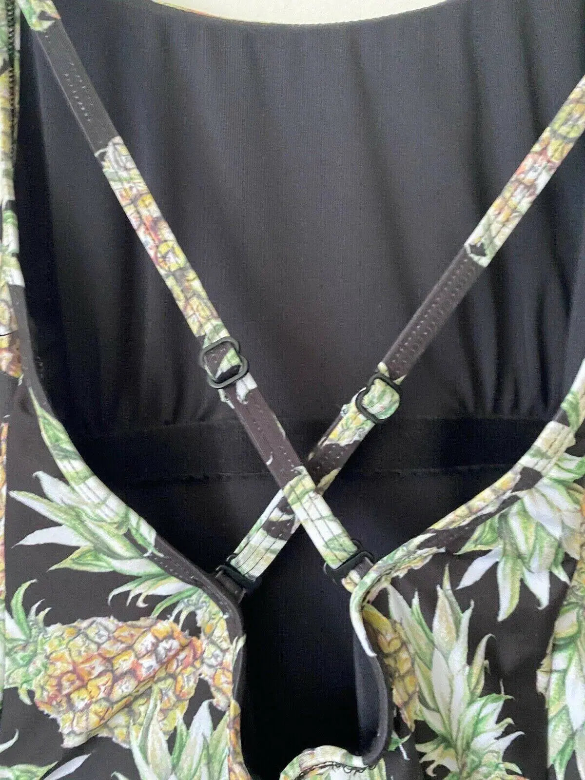 Next Basic Swimsuit Cross back Straps Pineapple Print Size 8 UK - BB Fashion Outlet