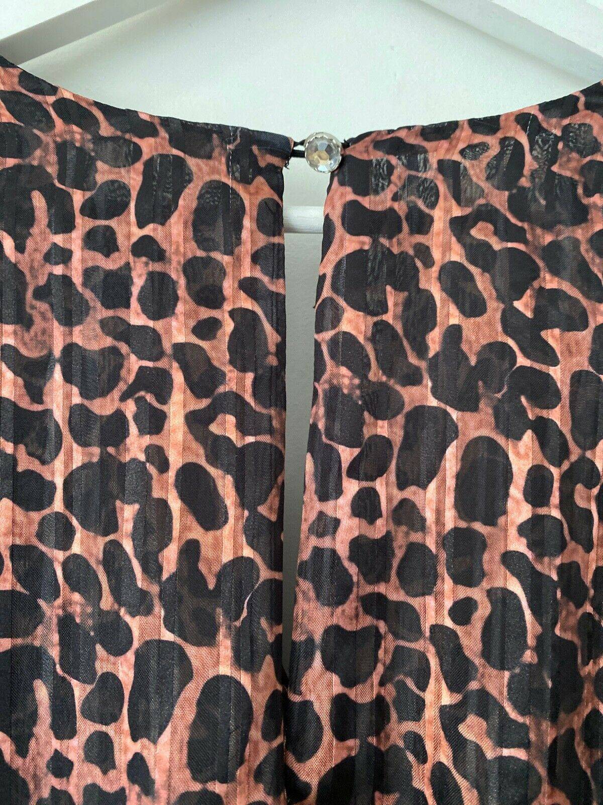 River Island Animal Print Ruffled Playsuit Sizes 12 - BB Fashion Outlet