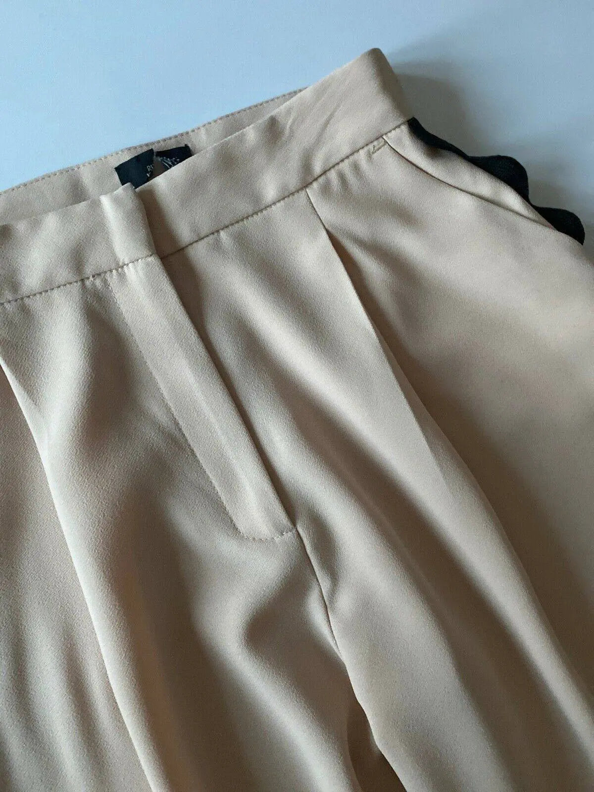 River Island Beige Palazzo Trousers Side Stripe - Beagle Boutique Fashion Outlet