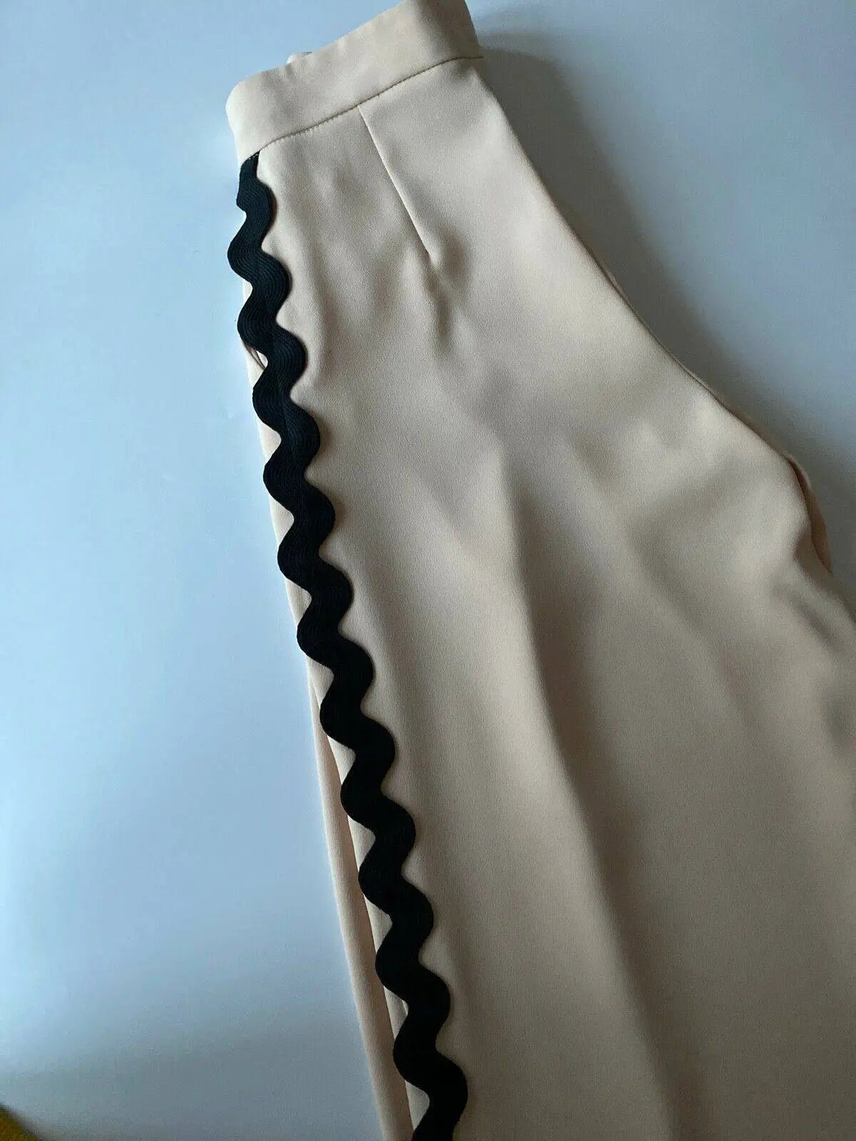 River Island Beige Palazzo Trousers Side Stripe - Beagle Boutique Fashion Outlet