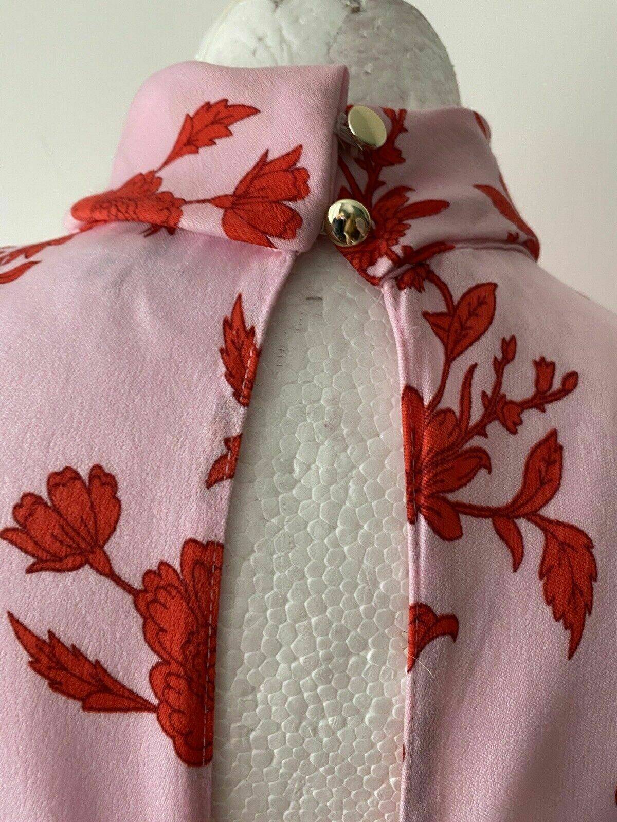 River Island Pink and Red Cut Out Back Tie Back Top High Neck Sizes 6 8 12 - BB Fashion Outlet