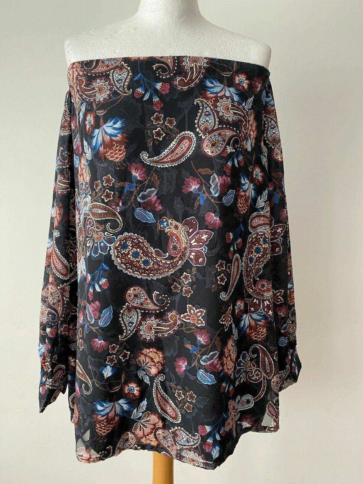 s.Oliver Off the Should Paisley Floral Blouse Size 20 - BB Fashion Outlet