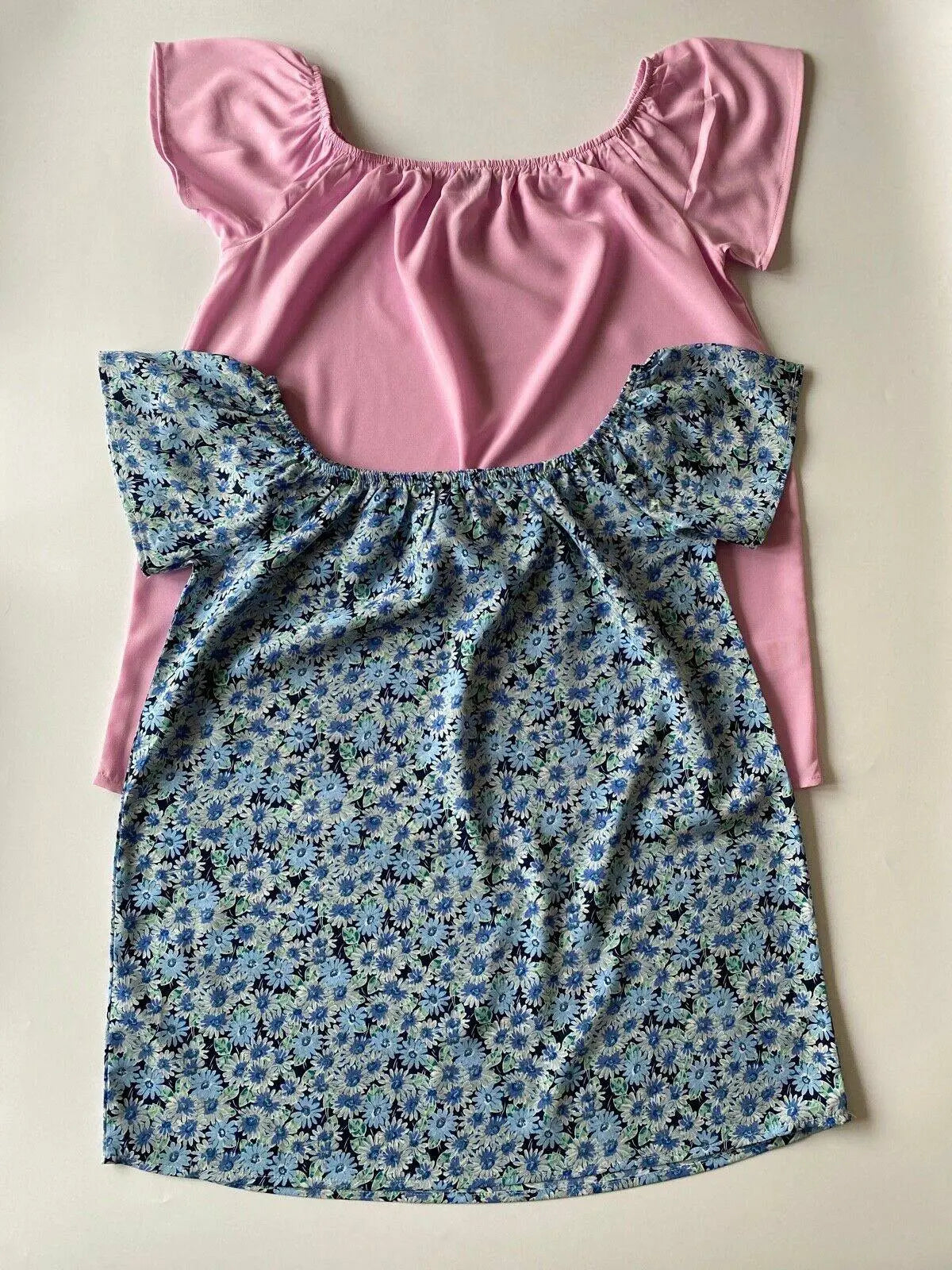 STUDIO 2 Pack Tops Off shoulder 1 floral 1 pink - Beagle Boutique Fashion Outlet