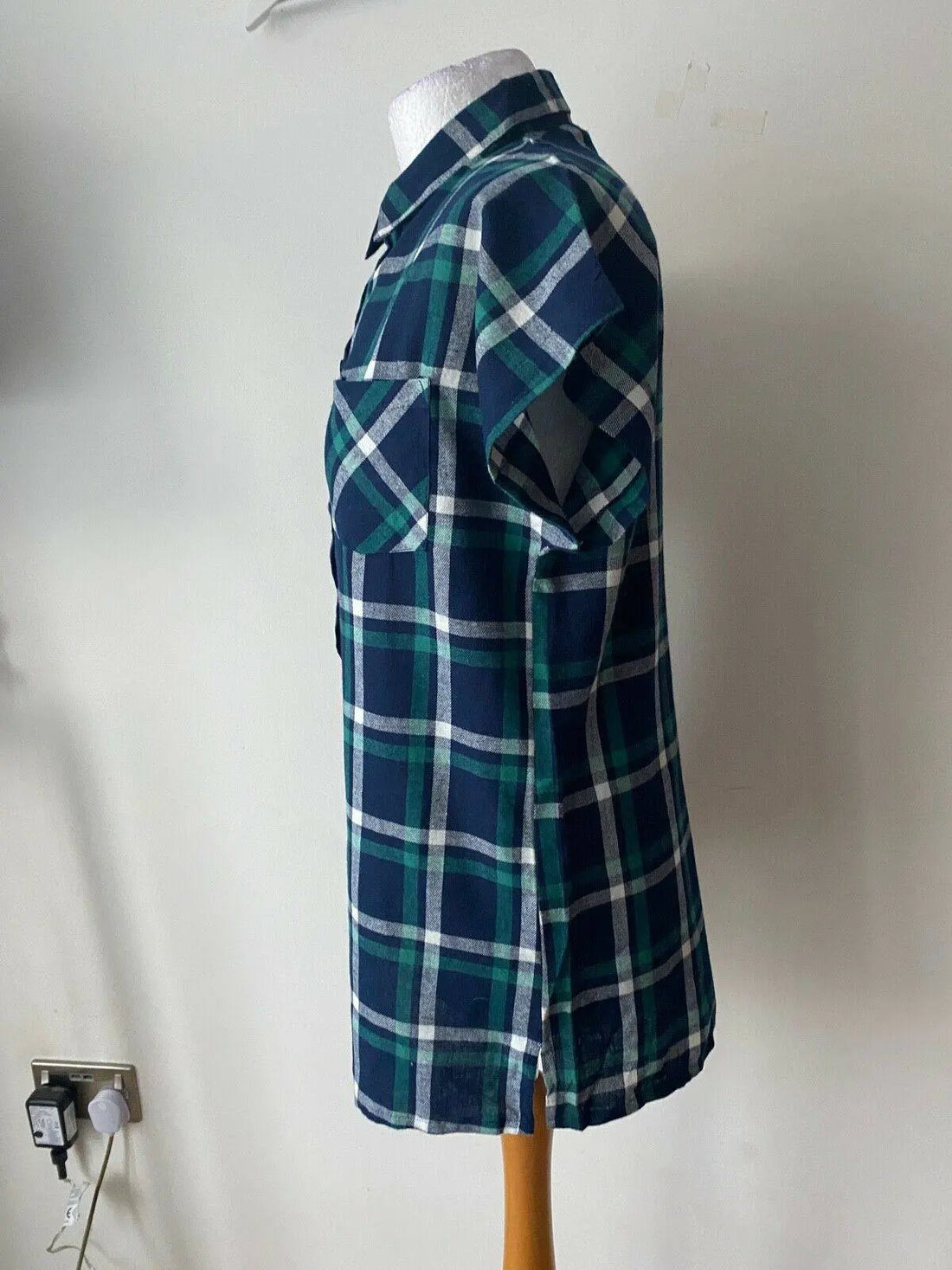 Studio Check Cap Sleeve Shirt Size 8 / 10