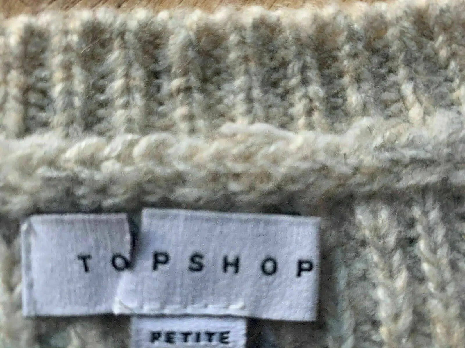 Topshop Knit Jumper Boxy Wide Fit Oat Oversized Petite XS, S & L - BB Fashion Outlet
